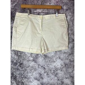 Juniper Lime Shorts Women's 12 Chino Khaki Casual Preppy Stretch yellow